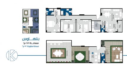 جنوب السويس | التجمع الخامس | القاهرة الجديدة | قنديل للتطوير العقاري | شقق للبيع في القاهرة الجديدة | بنتهاوس بروف | دور متكرر | ارضي بحديقة | دور اخير بروف