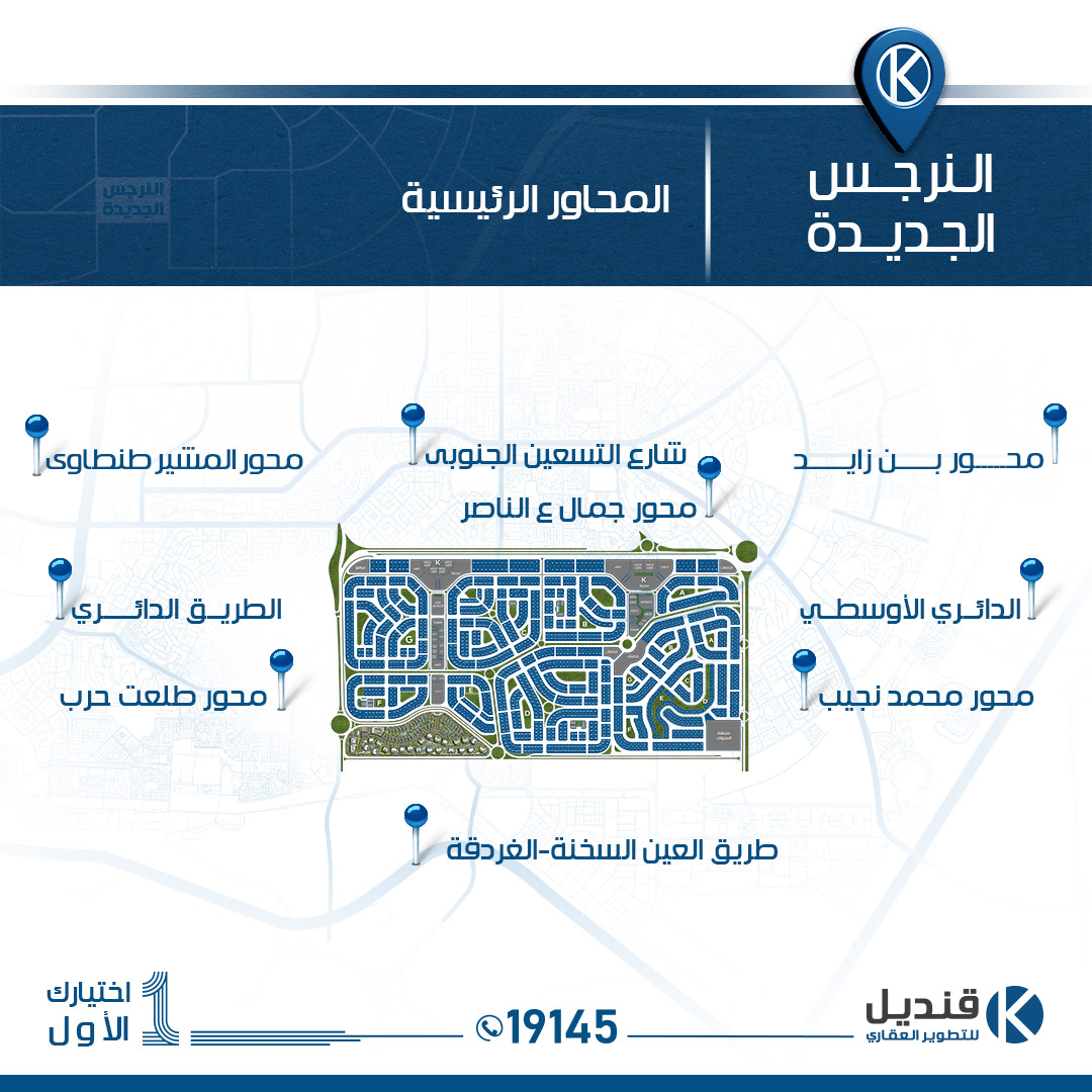 تطوير محور جمال عبد الناصر - القاهرة الجديدة - طرق القاهرة الجديدة - قنديل للتطوير العقاري
