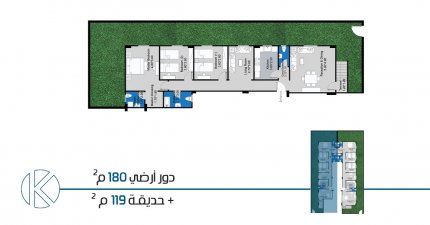 D 159 بيت الوطن الحي السادس قنديل للتطوير العقاري | القاهرة الجديدة | ارضي بحديقة