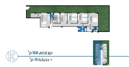 D 159 بيت الوطن الحي السادس قنديل للتطوير العقاري | القاهرة الجديدة | ارضي بحديقة